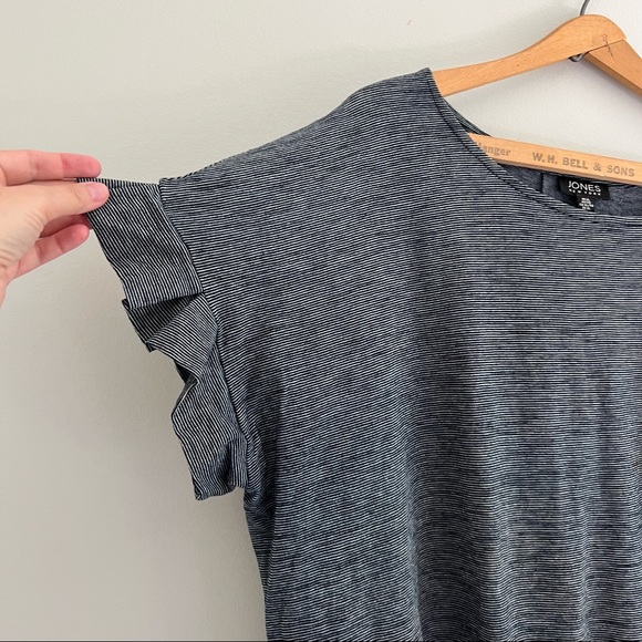 Jones New York Blue With White Striped T-Shirt Size XL - Picture 4 of 8